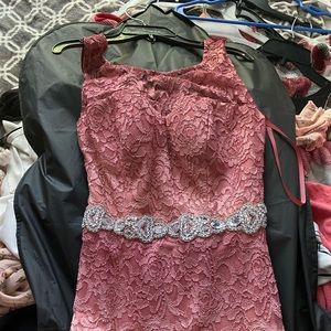 Beautiful size 6 prom dress; rosy ombré pink.